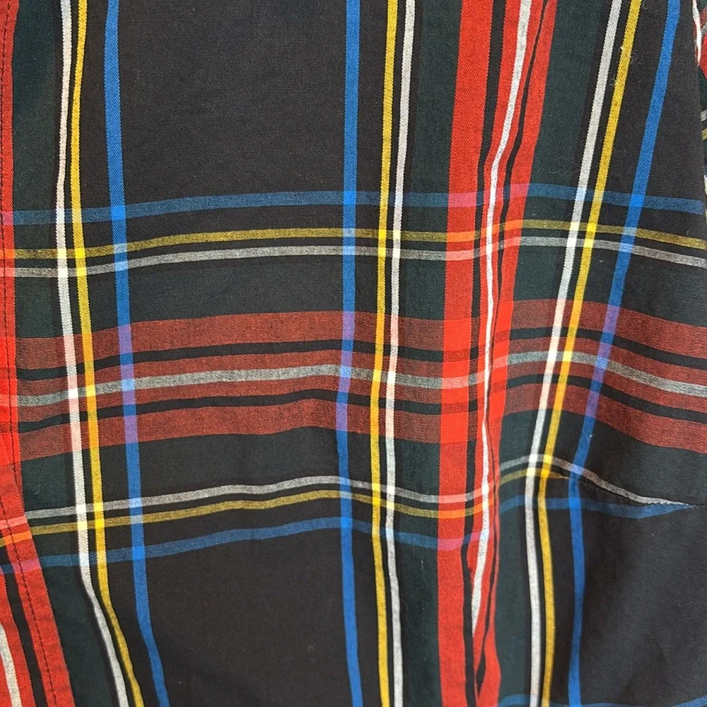 J. Crew Red and Blue Plaid Button Down Curvy Shirt - 14 - Picture 5 of 5